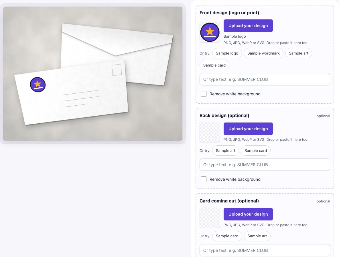 Envelope mockup example