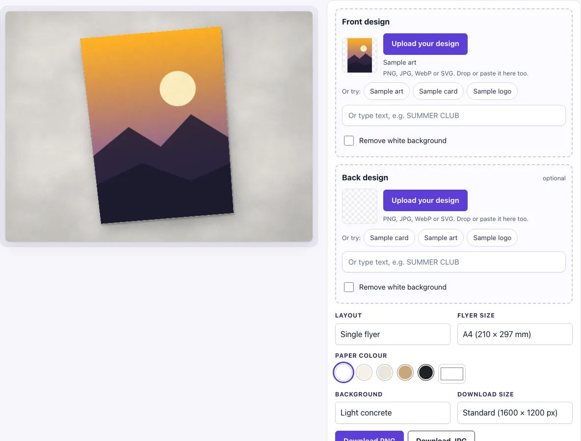 Flyer mockup example
