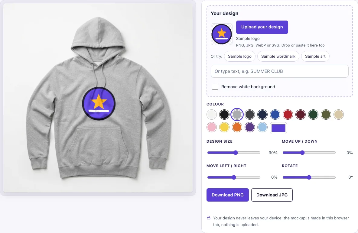 Hoodie mockup example