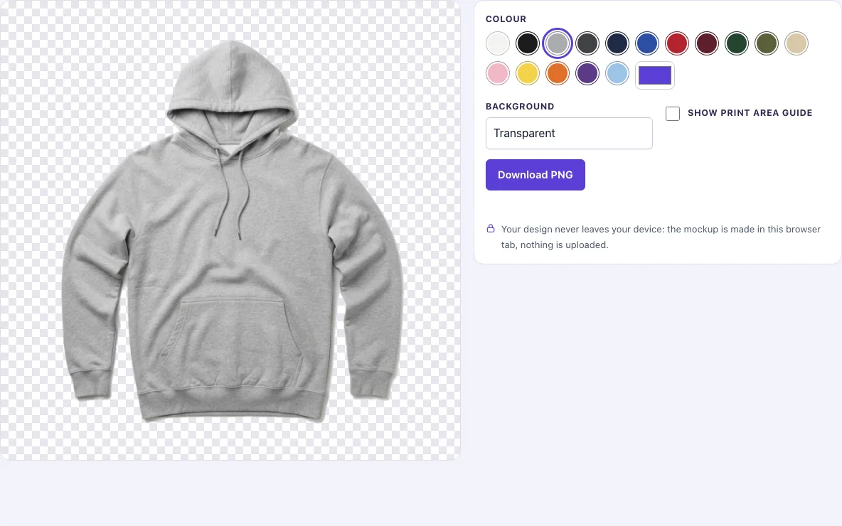 Hoodie template example
