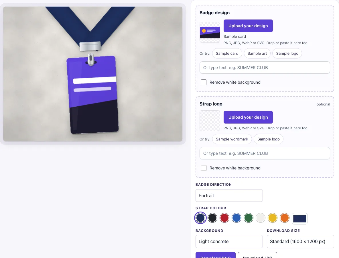 Lanyard mockup example