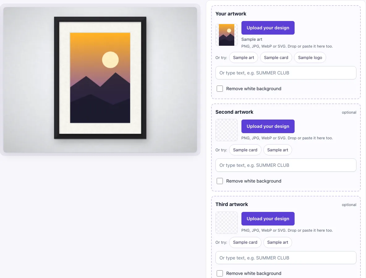 Picture frame mockup example