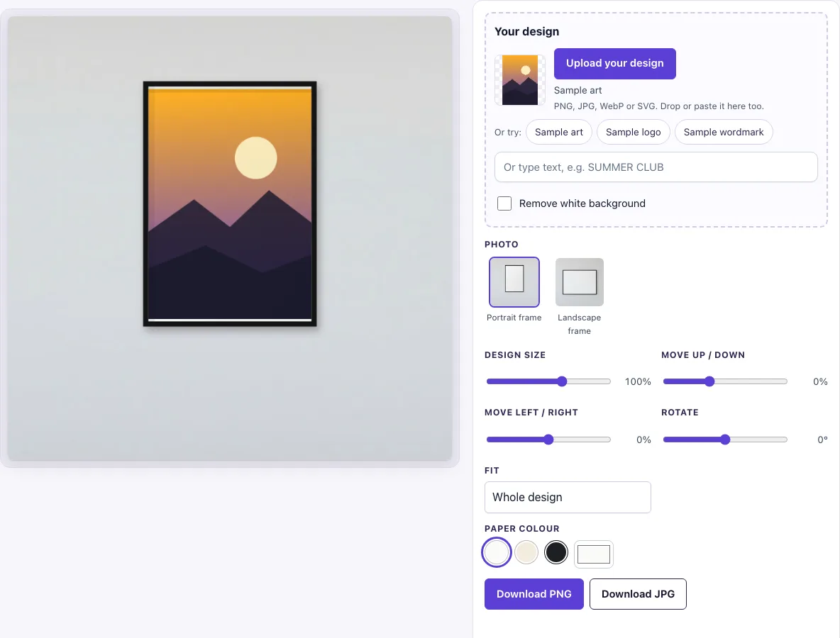 Poster mockup example
